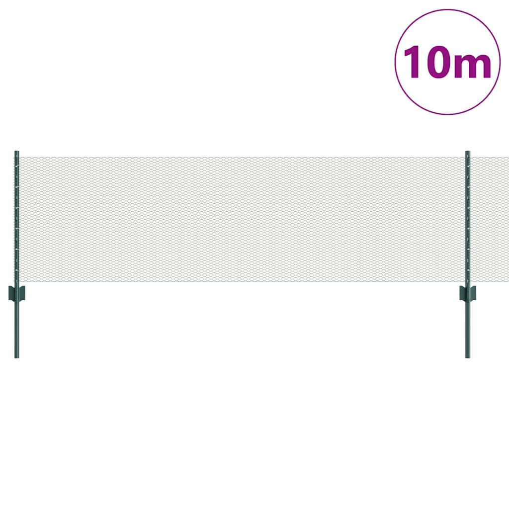 Heksagonalna ograda s stubom 10 x 0,6 m Čelik premazan PVC-om