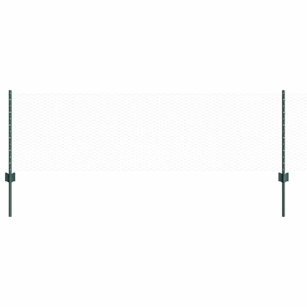 Heksagonalna ograda s stubom 10 x 0,6 m Čelik premazan PVC-om