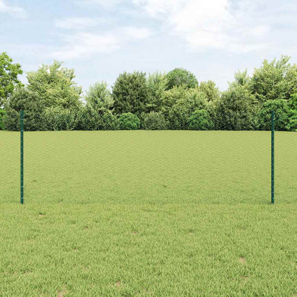 Heksagonalna ograda s stubom 10 x 0,8 m Čelik premazan PVC-om