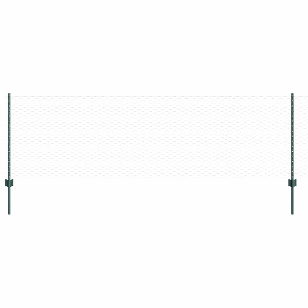 Heksagonalna ograda s stubom 10 x 0,8 m Čelik premazan PVC-om