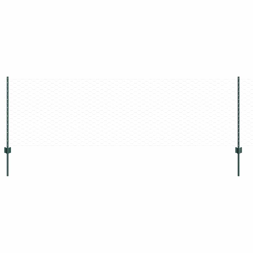 Heksagonalna ograda s stubom 10 x 0,8 m Čelik premazan PVC-om