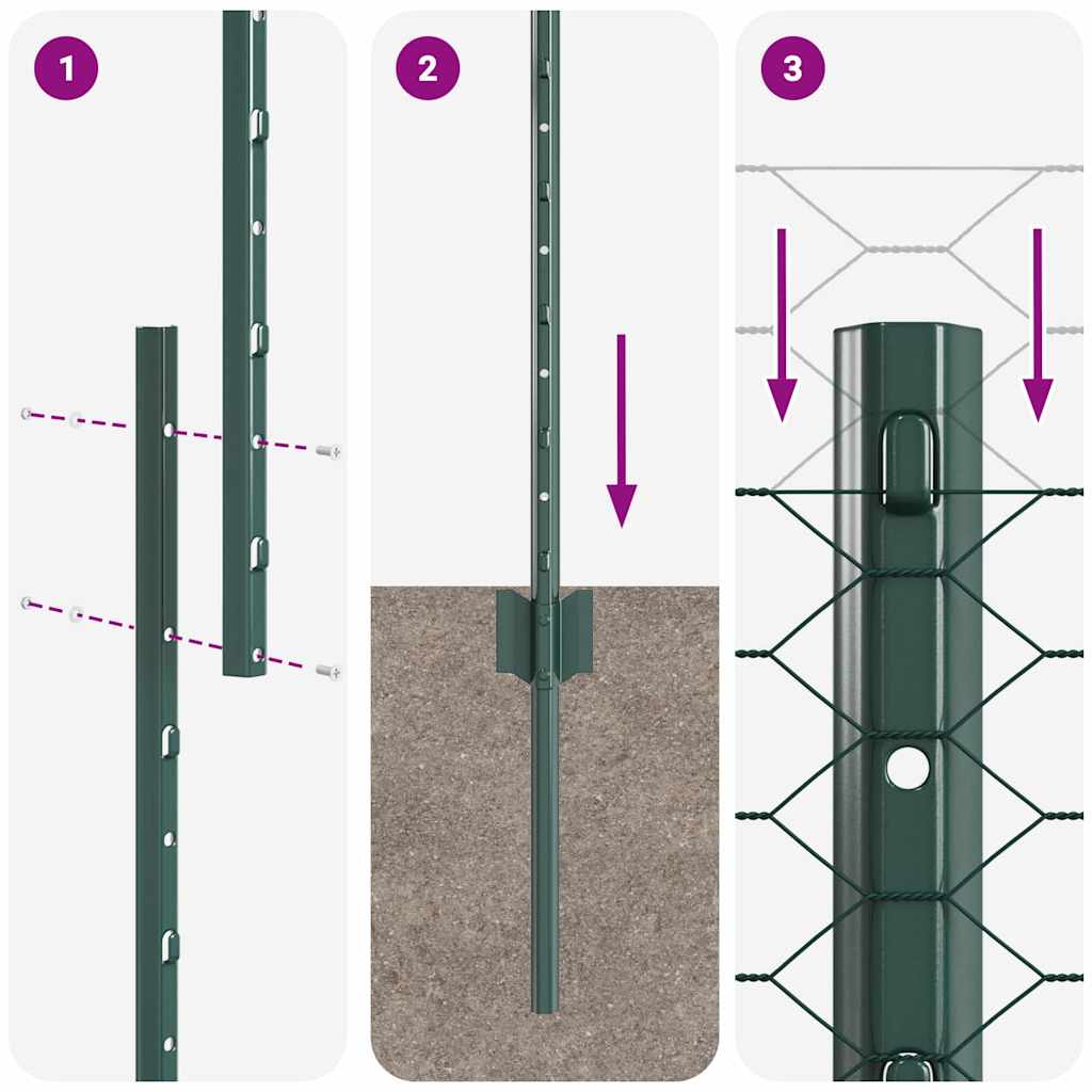 Zavarena žičana ograda 10 x 1 m (Š x V) Čelik premazan PVC-om
