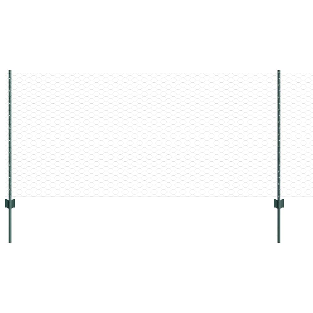 Heksagonalna ograda s stubom 10 x 1 m Čelik premazan PVC-om