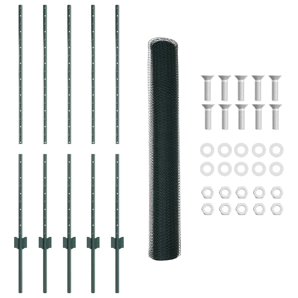 Heksagonalna ograda s stubom 10 x 1,2 m Čelik premazan PVC-om