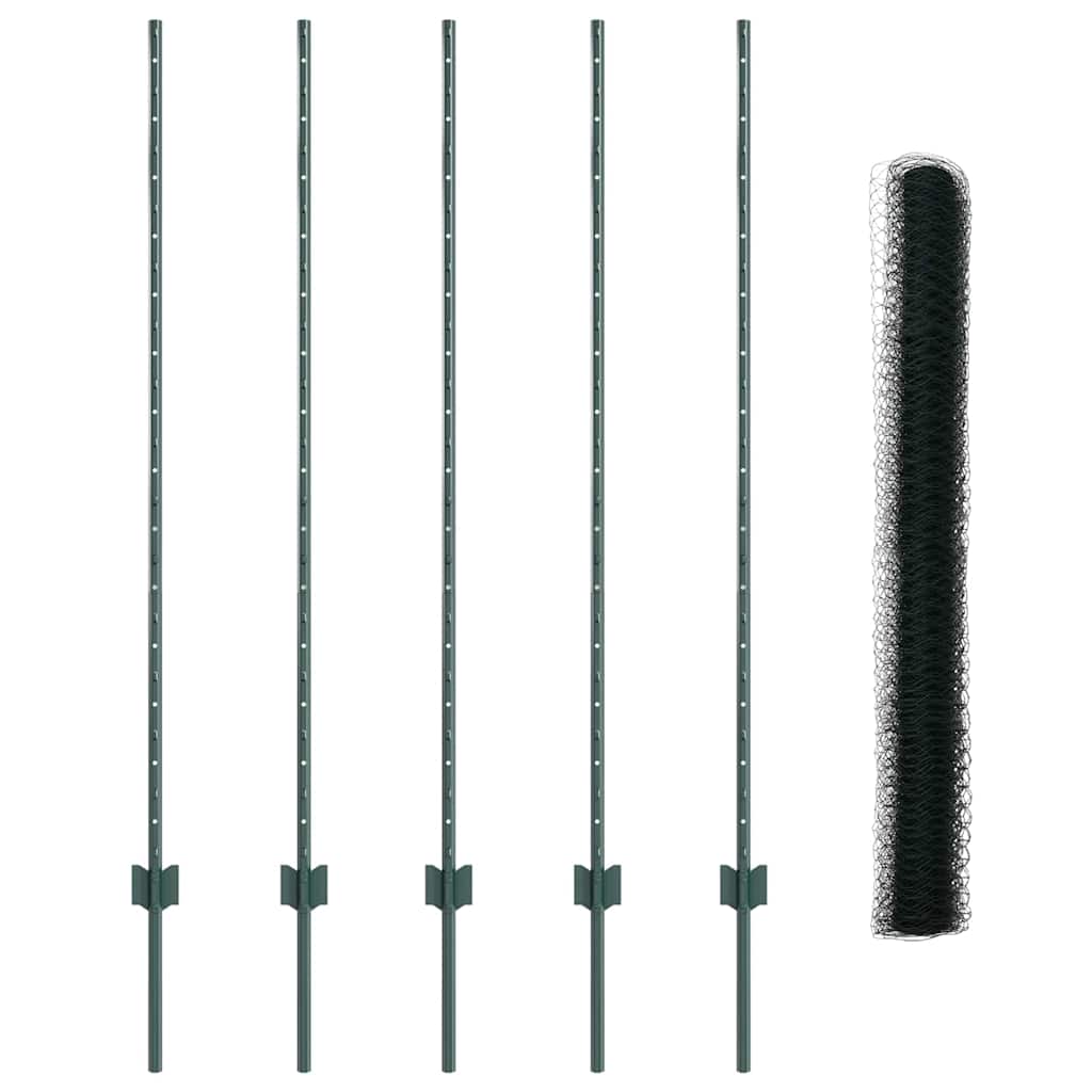 Heksagonalna ograda s stubom 10 x 1,4 m Čelik premazan PVC-om