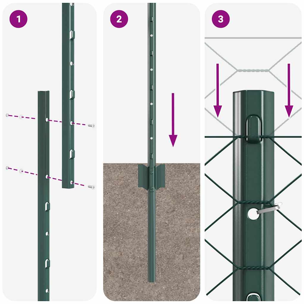 Zavarena žičana ograda 10 x 1,5 m (Š x V) Čelik premazan PVC-om