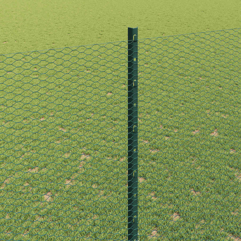 Heksagonalna ograda s stubom 10 x 1,6 m Čelik premazan PVC-om