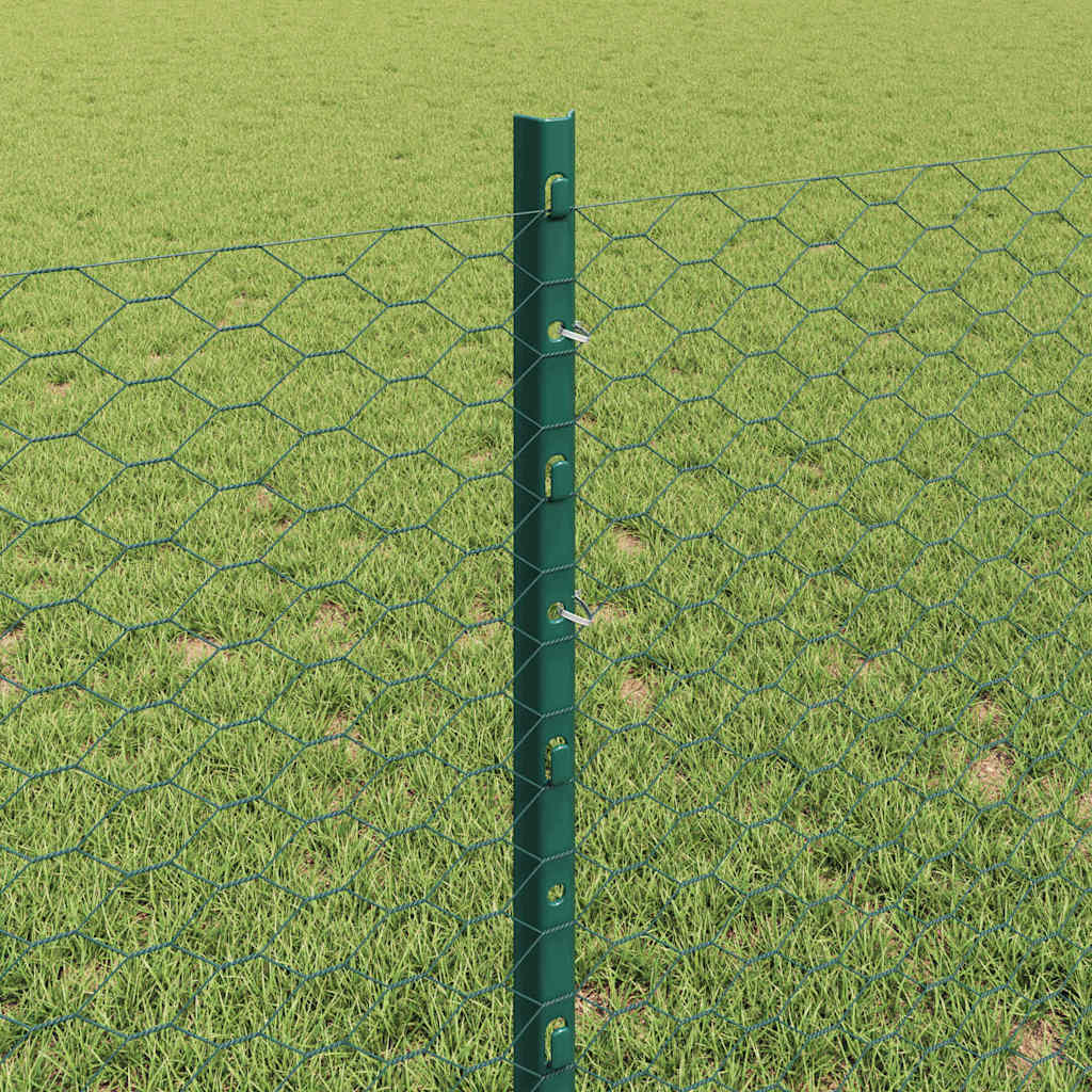 Heksagonalna ograda s stubom 25 x 0,8 m Čelik premazan PVC-om