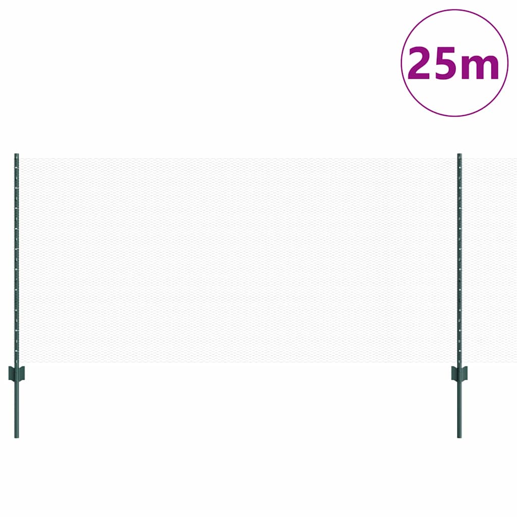 Heksagonalna ograda s stubom 25 x 1 m Čelik premazan PVC-om