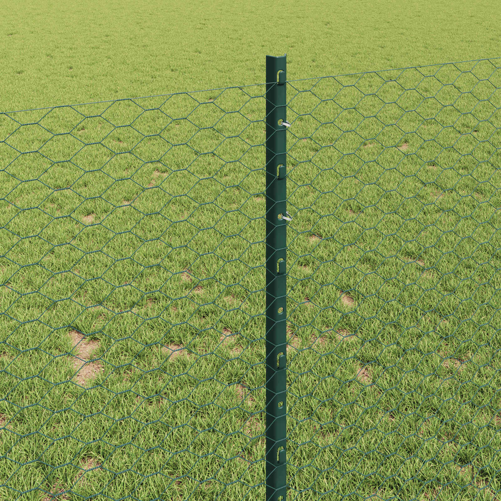 Heksagonalna ograda s stubom 25 x 1 m Čelik premazan PVC-om