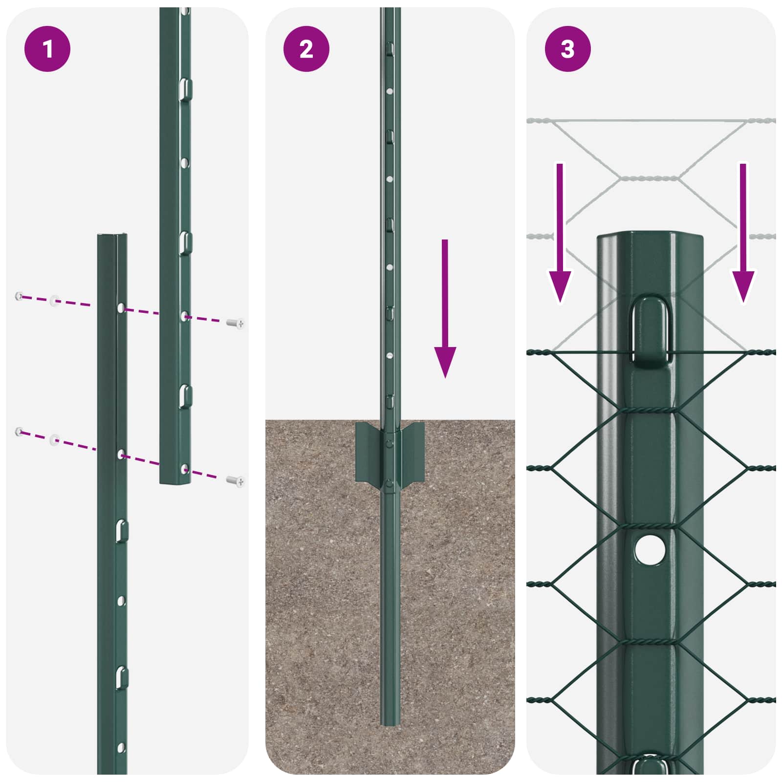 Heksagonalna ograda s stubom 25 x 1 m Čelik premazan PVC-om