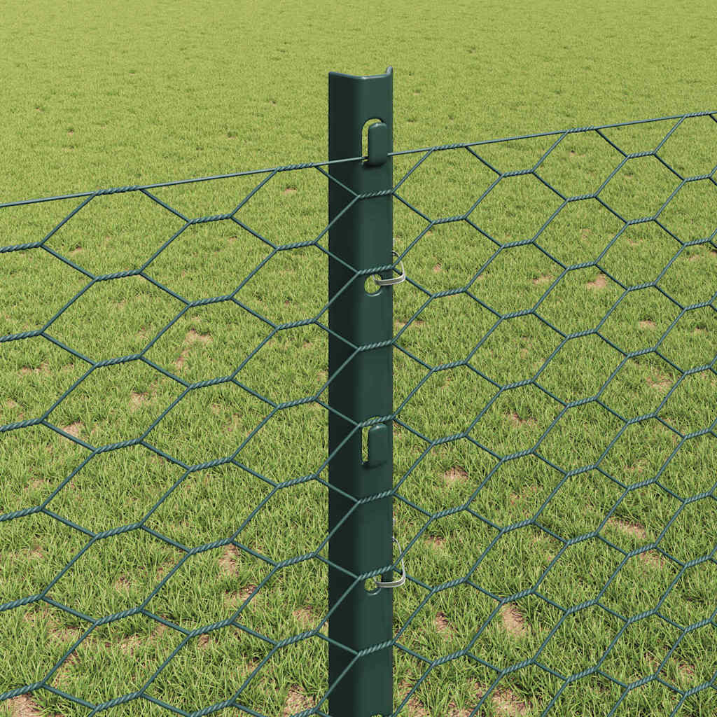 Heksagonalna ograda s stubom 25 x 1,2 m Čelik premazan PVC-om