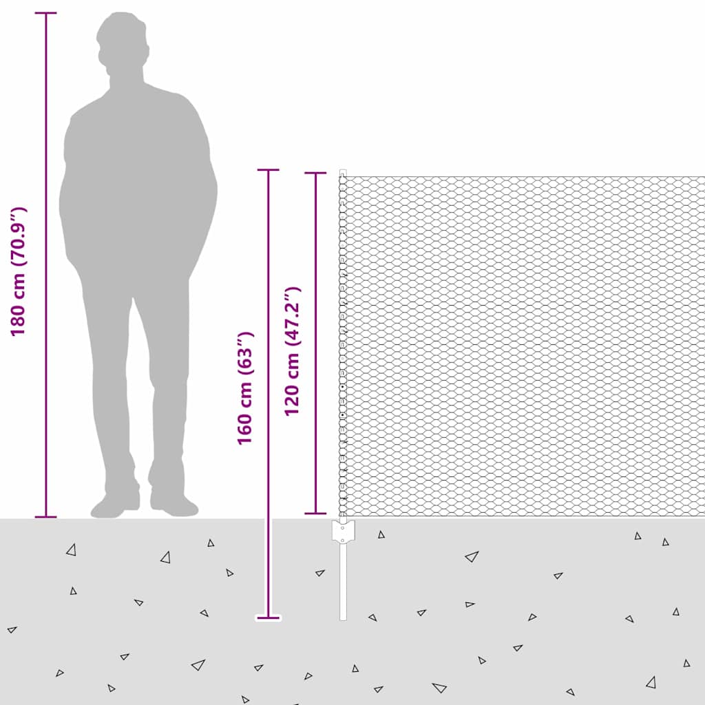 Zavarena žičana ograda 25 x 1,2 m (Š x V) Čelik premazan PVC-om