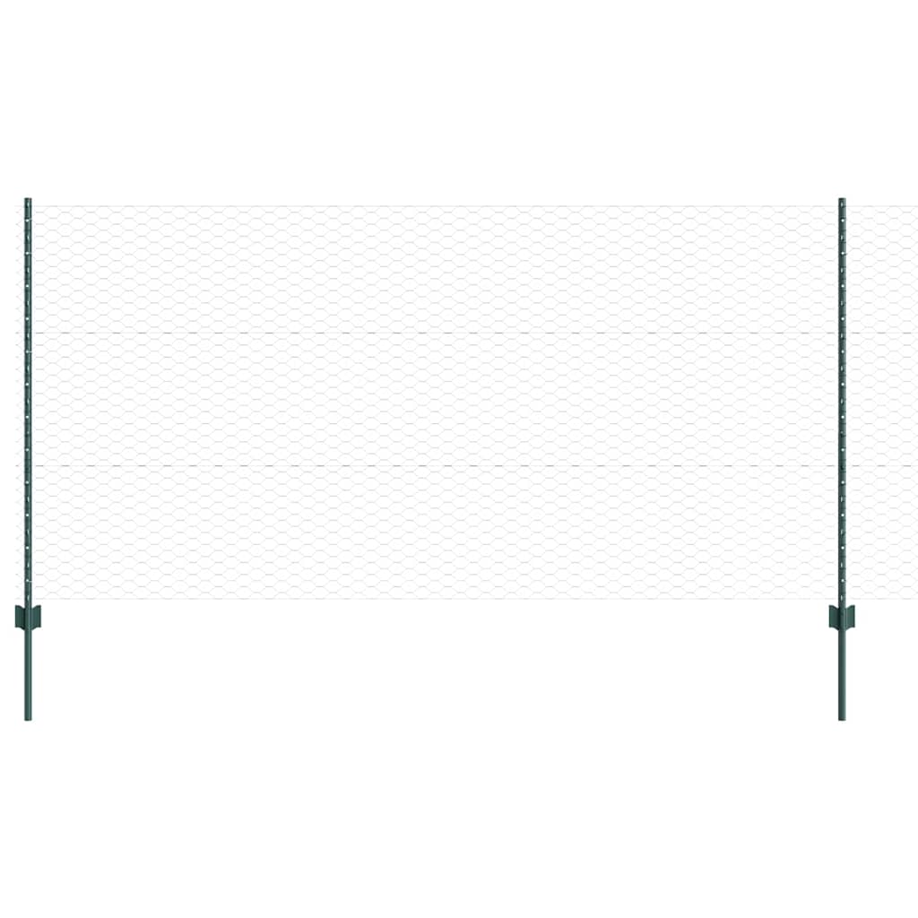 Heksagonalna ograda s stubom 25 x 1,2 m Čelik premazan PVC-om