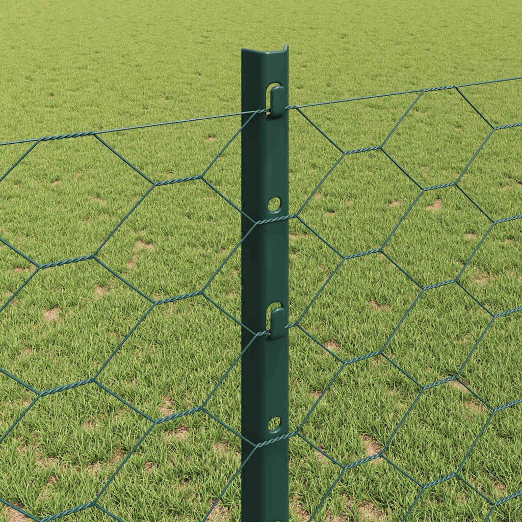 Heksagonalna ograda s stubom 25 x 1,2 m Čelik premazan PVC-om