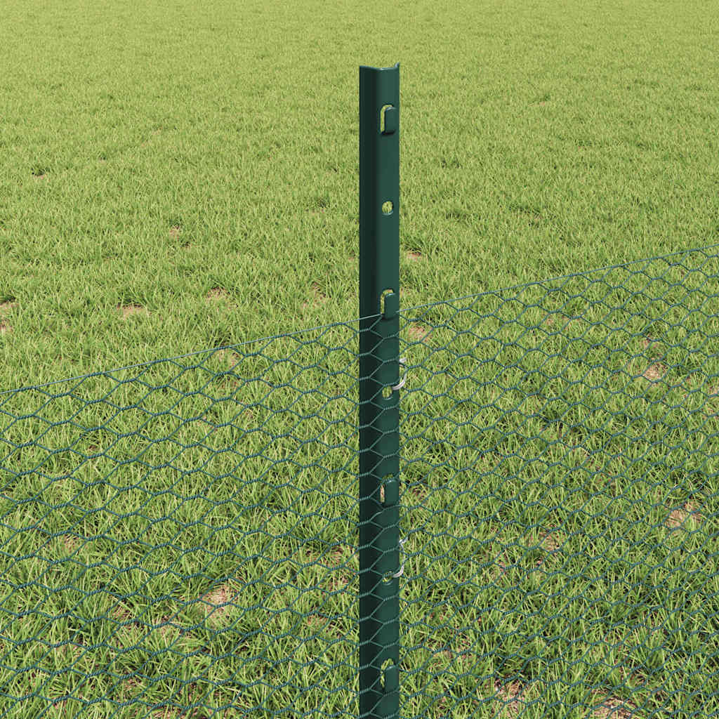 Heksagonalna ograda s stubom 50 x 0,5 m Čelik premazan PVC-om