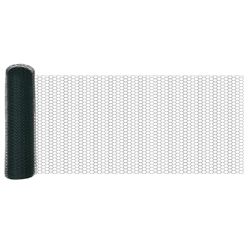 Heksagonalna ograda s stubom 50 x 0,5 m Čelik premazan PVC-om