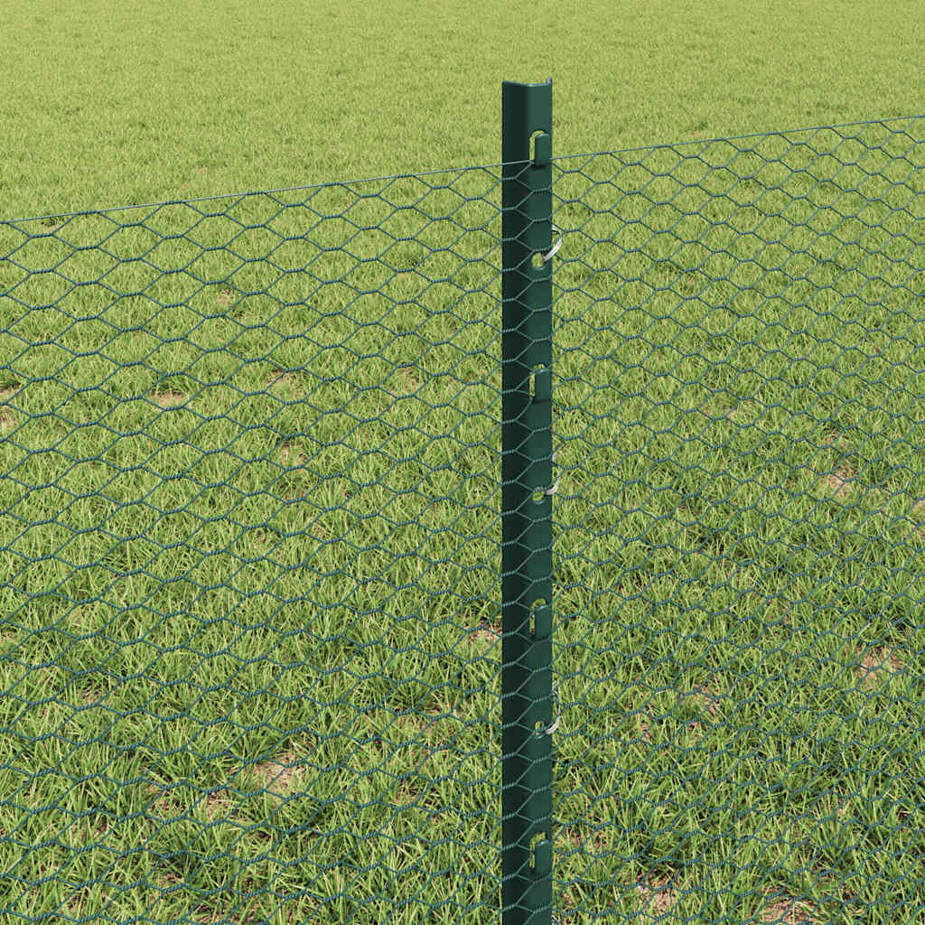 Heksagonalna ograda s stubom 50 x 0,6 m Čelik premazan PVC-om