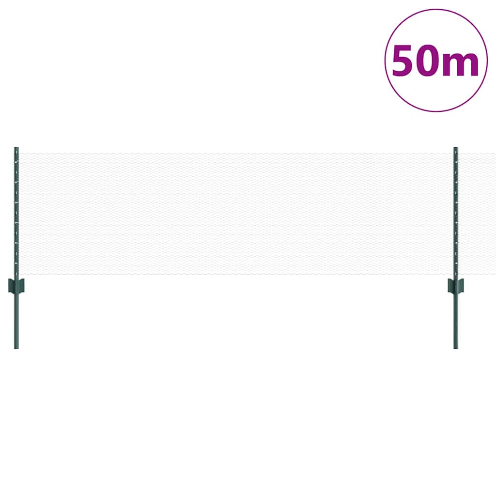 Heksagonalna ograda s stubom 50 x 0,6 m Čelik premazan PVC-om
