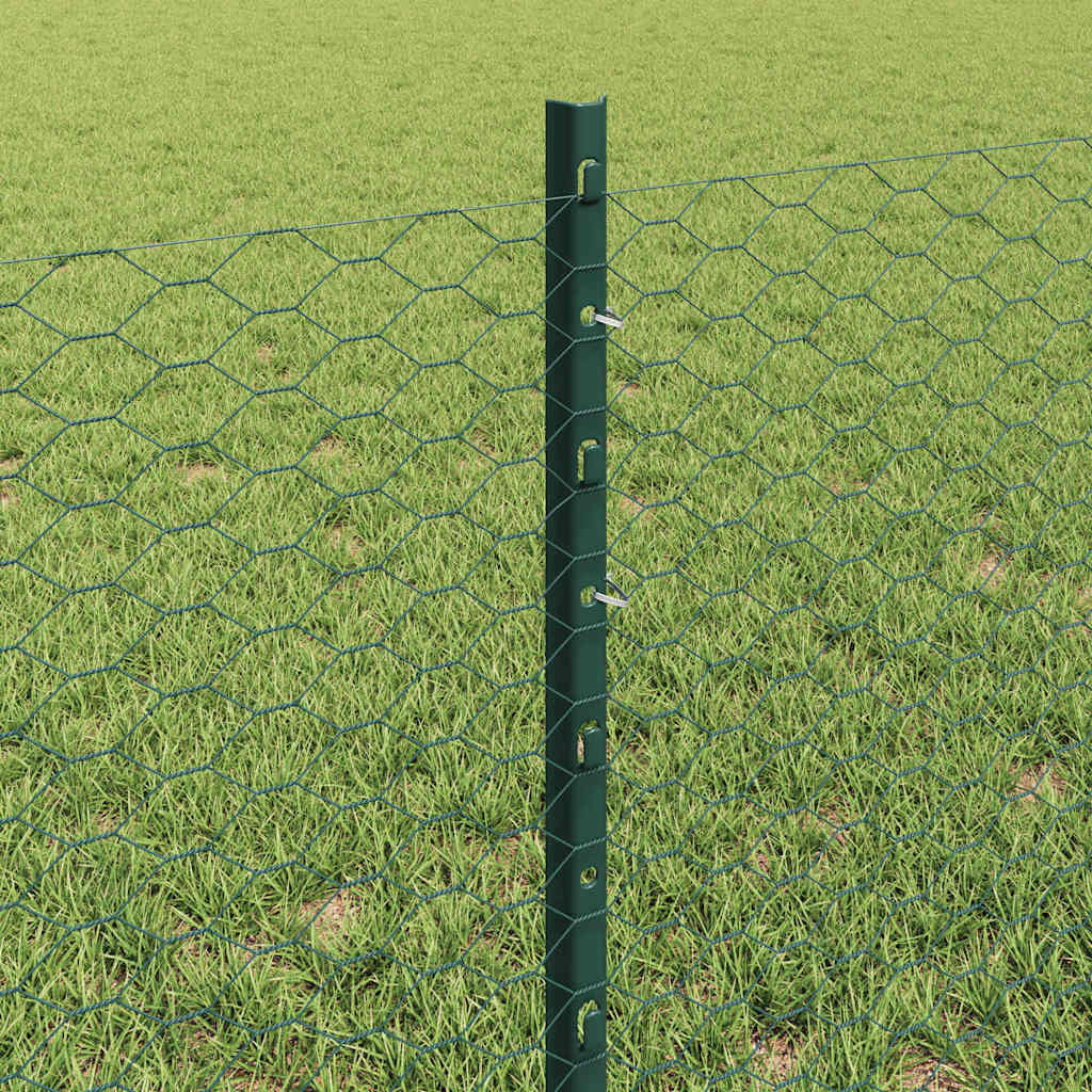 Heksagonalna ograda s stubom 50 x 0,6 m Čelik premazan PVC-om