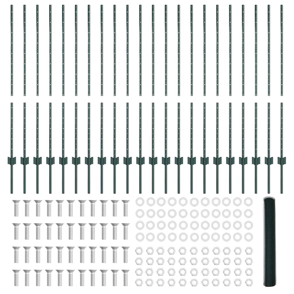 Heksagonalna ograda s stubom 50 x 1,2 m Čelik premazan PVC-om