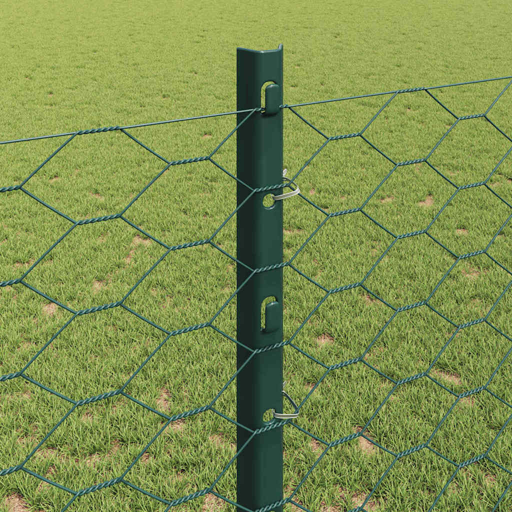 Heksagonalna ograda s stubom 50 x 1,2 m Čelik premazan PVC-om