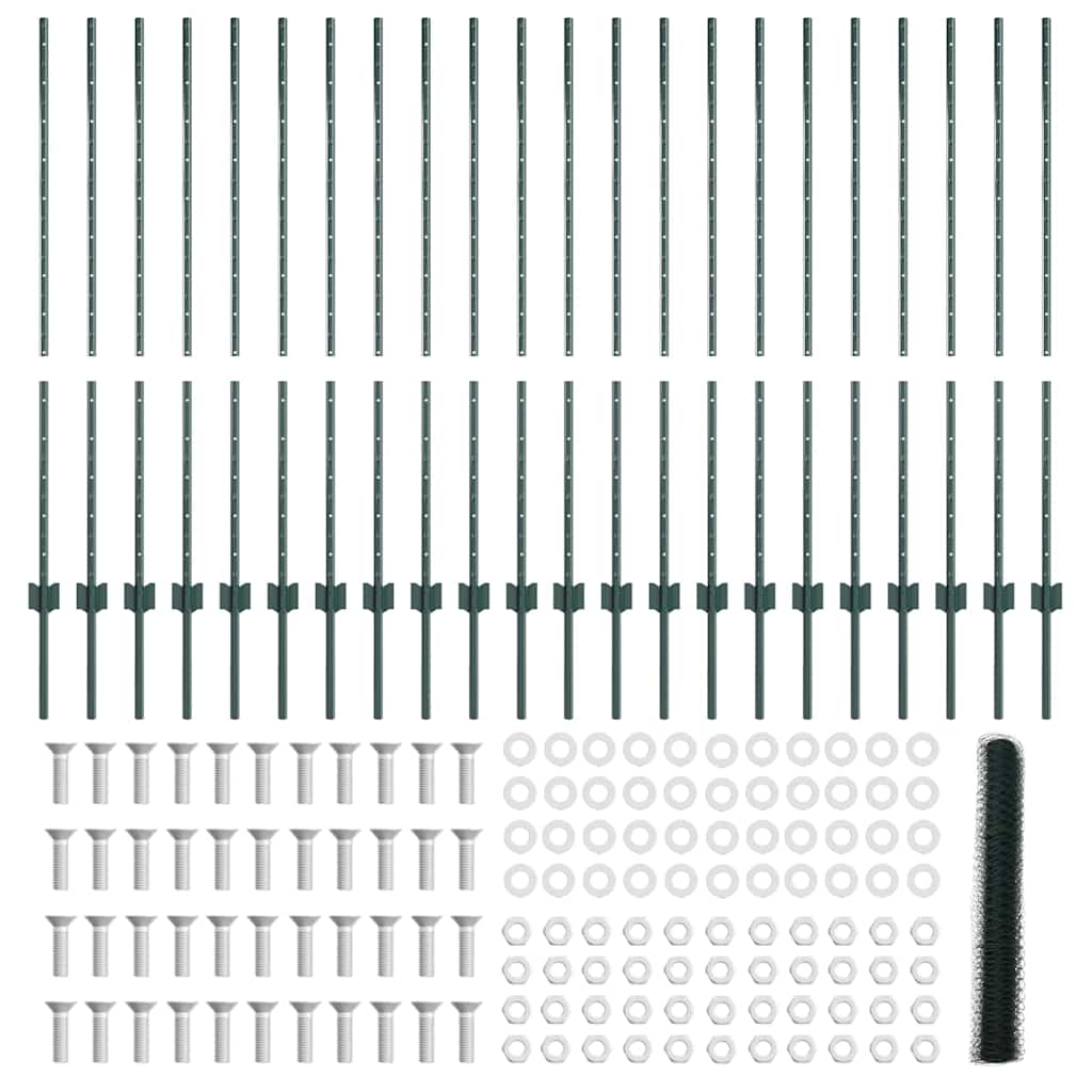 Heksagonalna ograda s stubom 50 x 1,2 m Čelik premazan PVC-om