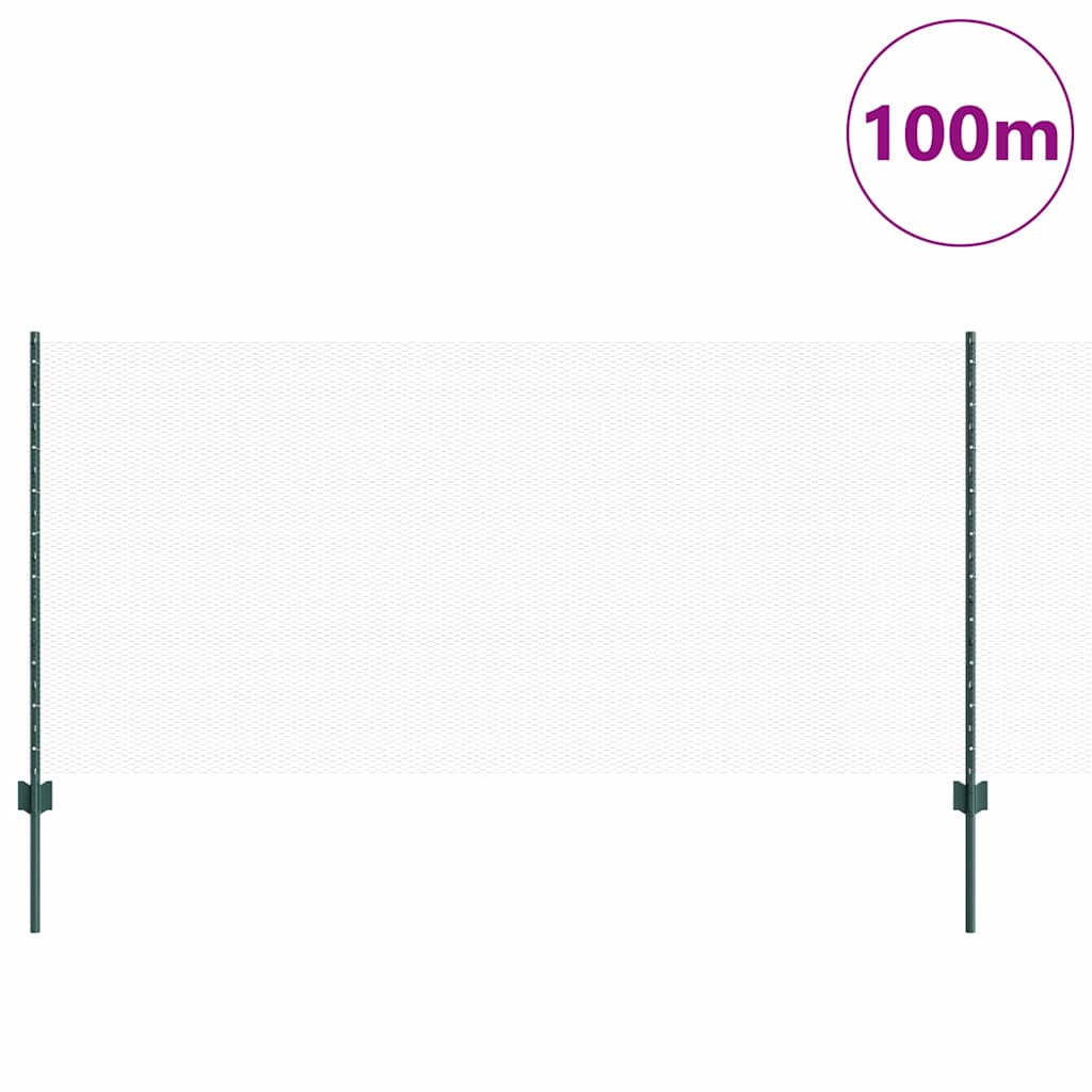 Heksagonalna ograda s stubom 100 x 1 m Čelik premazan PVC-om