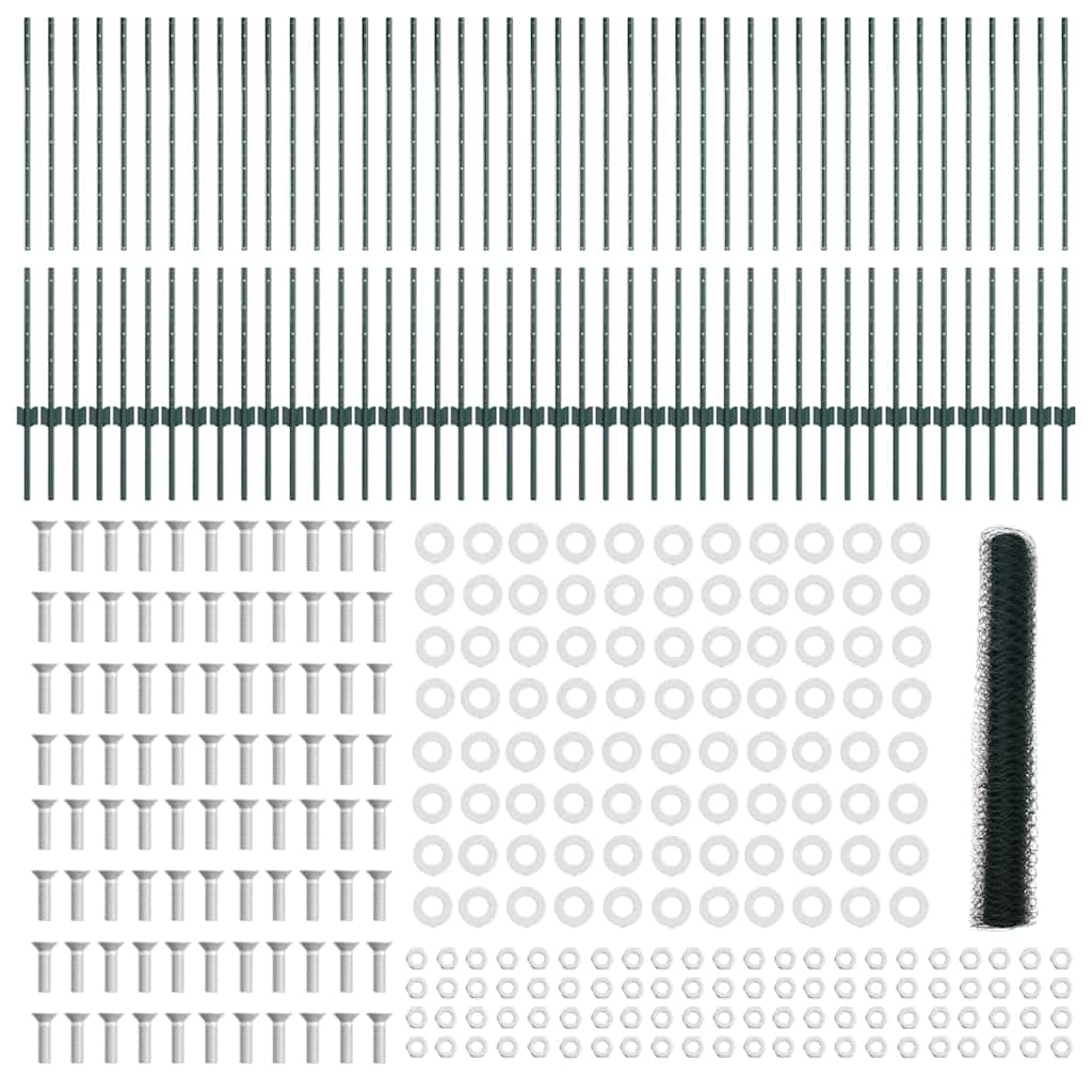 Heksagonalna ograda s stubom 100 x 1,2 m Čelik premazan PVC-om