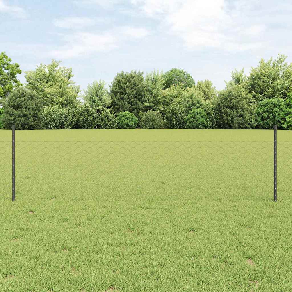 Zavarena žičana ograda 10 x 0,5 m (Š x V) Čelik premazan PVC-om