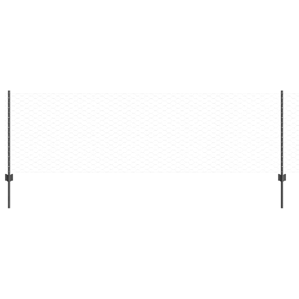 Heksagonalna ograda s stubom 10 x 0,8 m Čelik premazan PVC-om