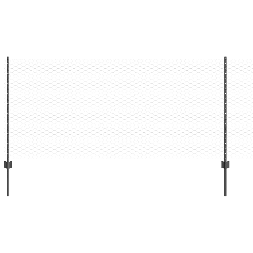 Heksagonalna ograda s stubom 10 x 1 m Čelik premazan PVC-om
