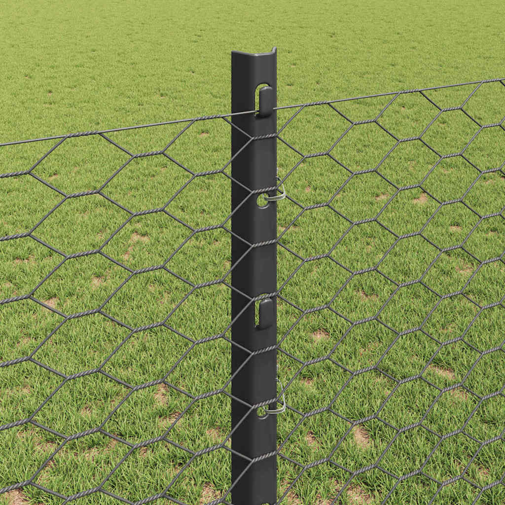 Heksagonalna ograda s stubom 10 x 1,2 m Čelik premazan PVC-om