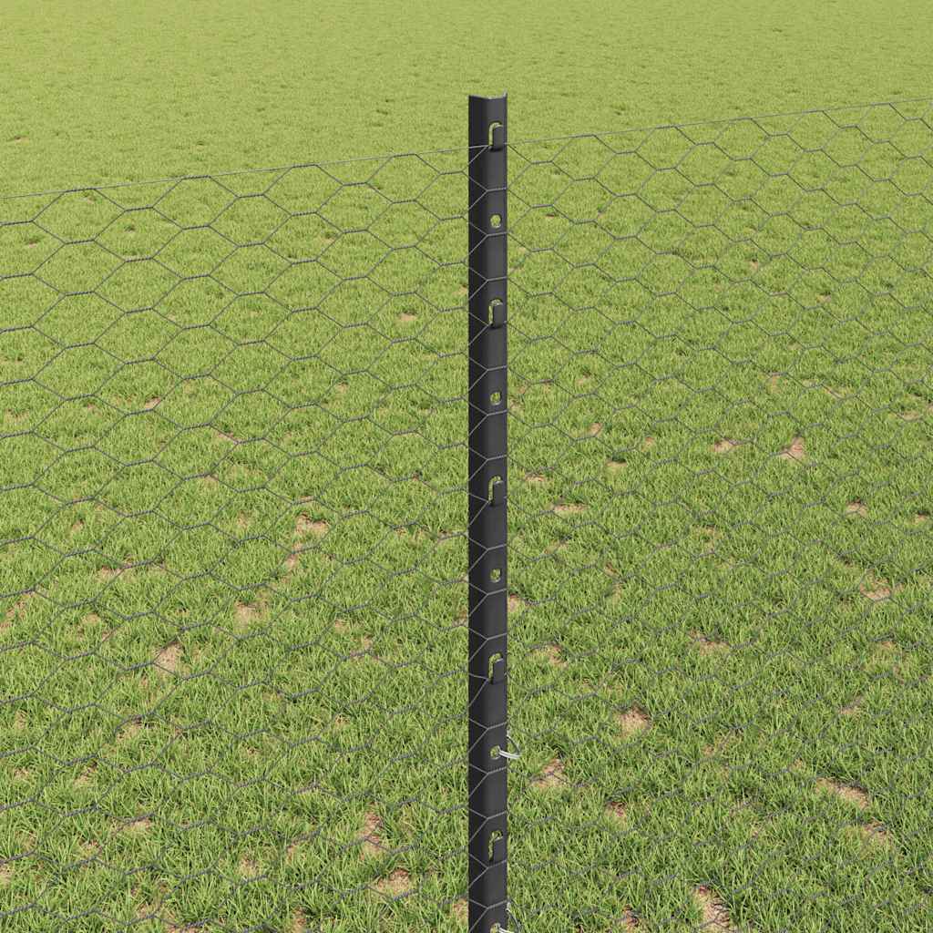 Heksagonalna ograda s stubom 10 x 1,4 m Čelik premazan PVC-om