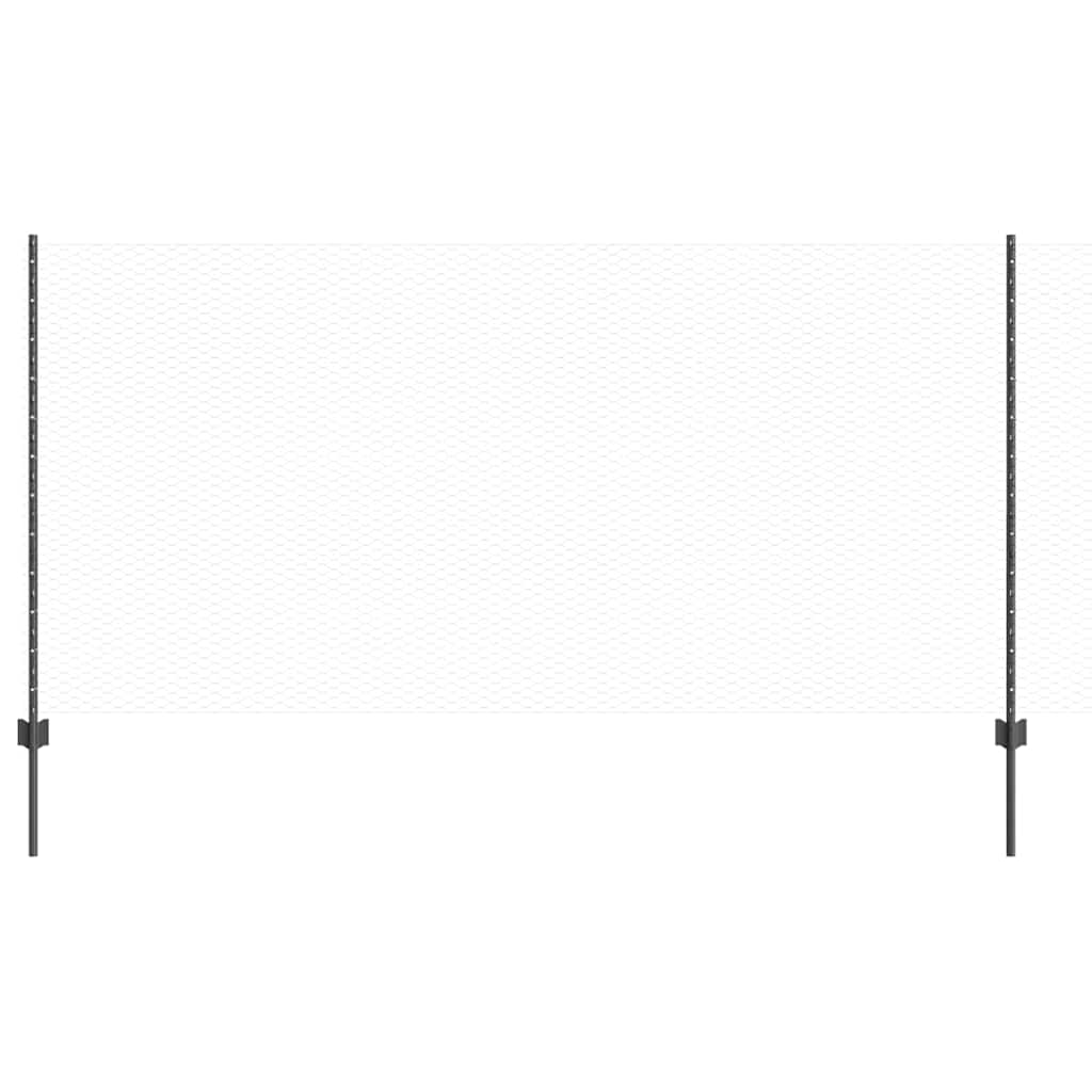 Heksagonalna ograda s stubom 25 x 1,2 m Čelik premazan PVC-om