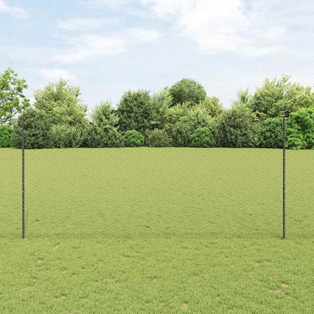 Heksagonalna ograda s stubom 25 x 1,4 m Čelik premazan PVC-om