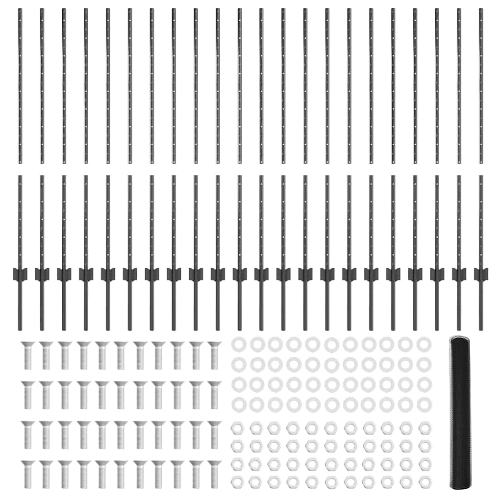Heksagonalna ograda s stubom 50 x 1,2 m Čelik premazan PVC-om