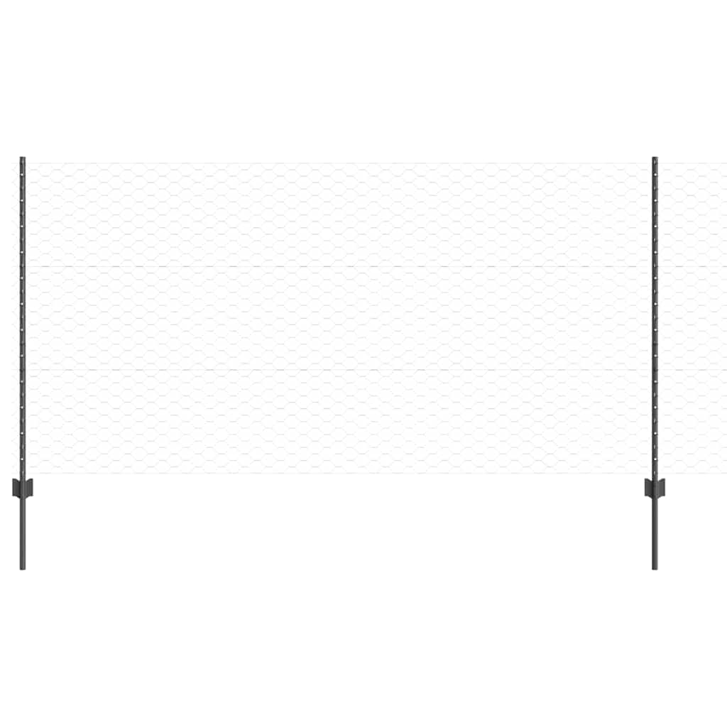 Heksagonalna ograda s stubom 50 x 1,2 m Čelik premazan PVC-om