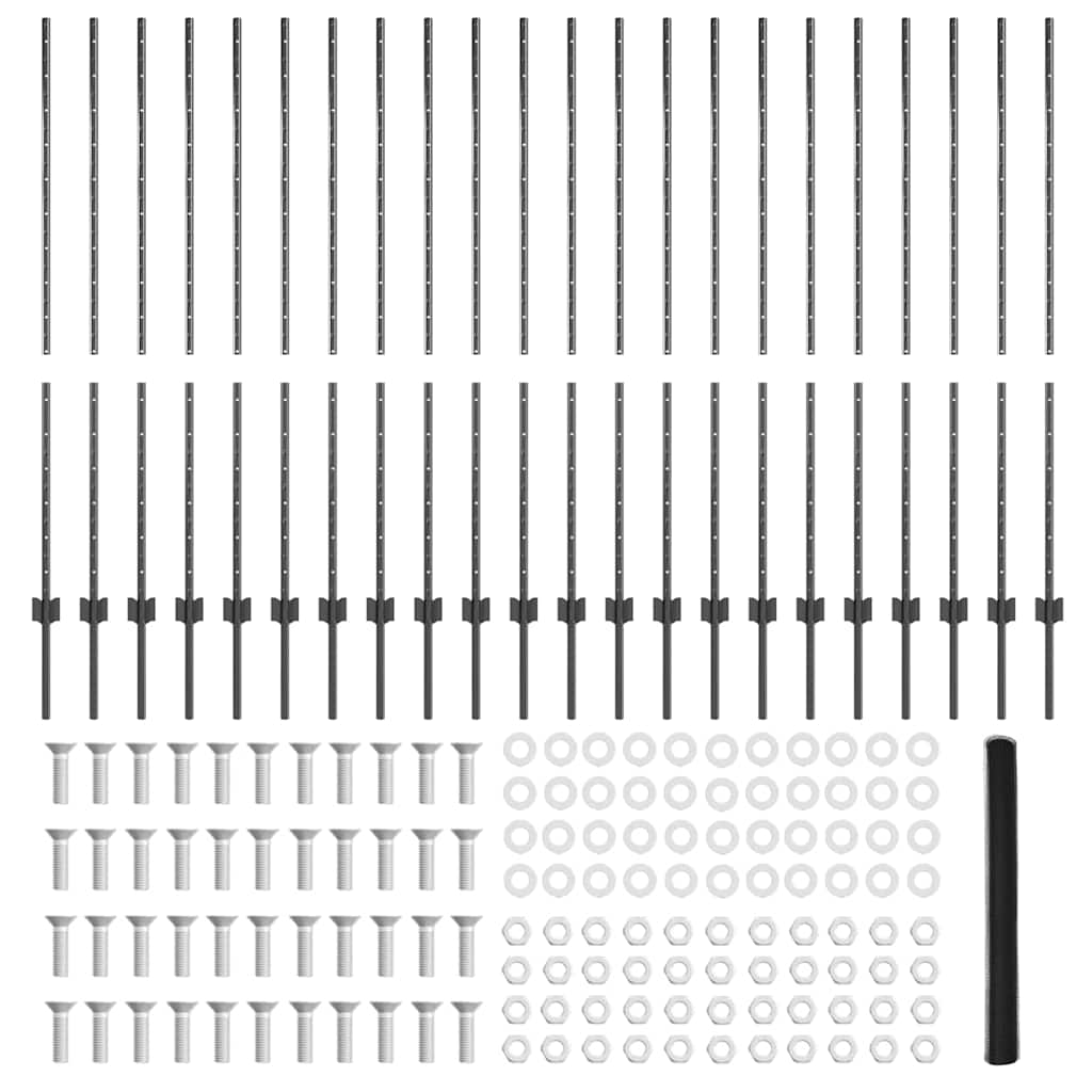 Heksagonalna ograda s stubom 50 x 1,4 m Čelik premazan PVC-om
