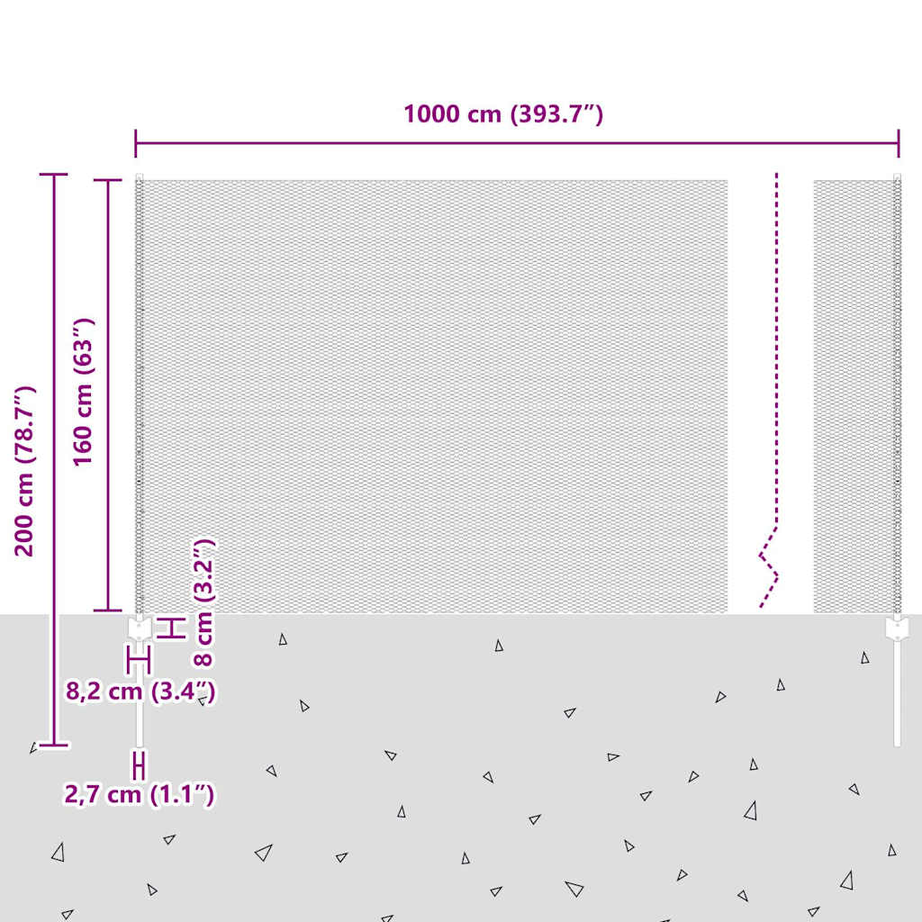 Zavarena žičana ograda 10 x 1,6 m (Š x V) Vruće pocinčani čelik