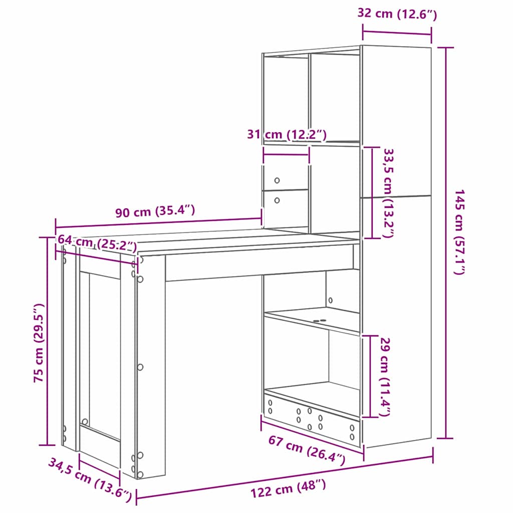 Stol Betonski sivi 122 x 67 x 145 cm Konstruirano drvo