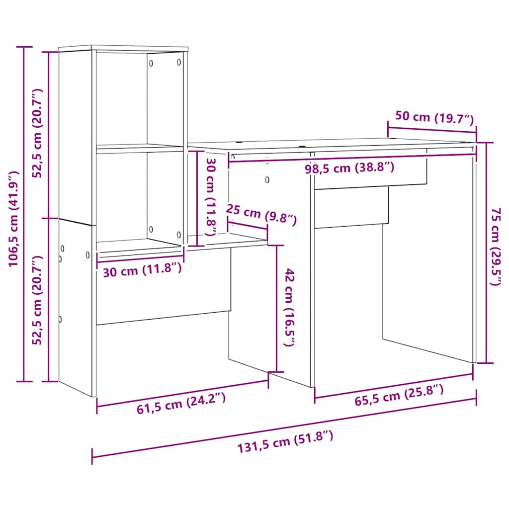 Stol Staro drvo 131,5 x 50 x 106,5 cm Konstruirano drvo