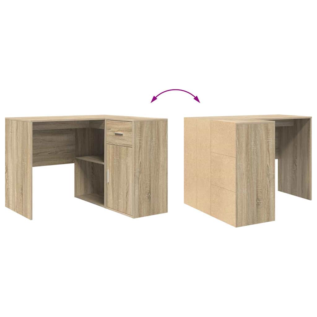 Kutni stol s ladicama Sonoma hrast 102 x 88 x 75 cm