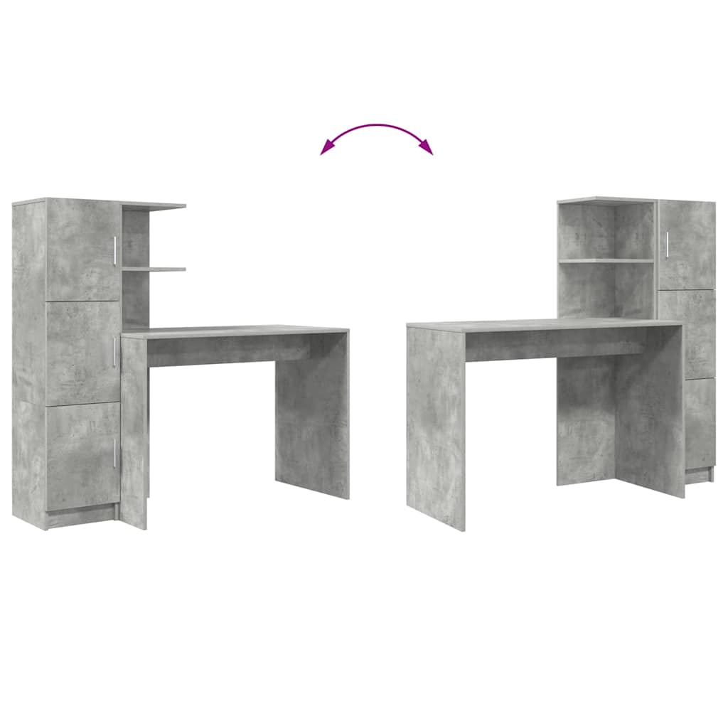 Stol 2 pcs Betonski sivi