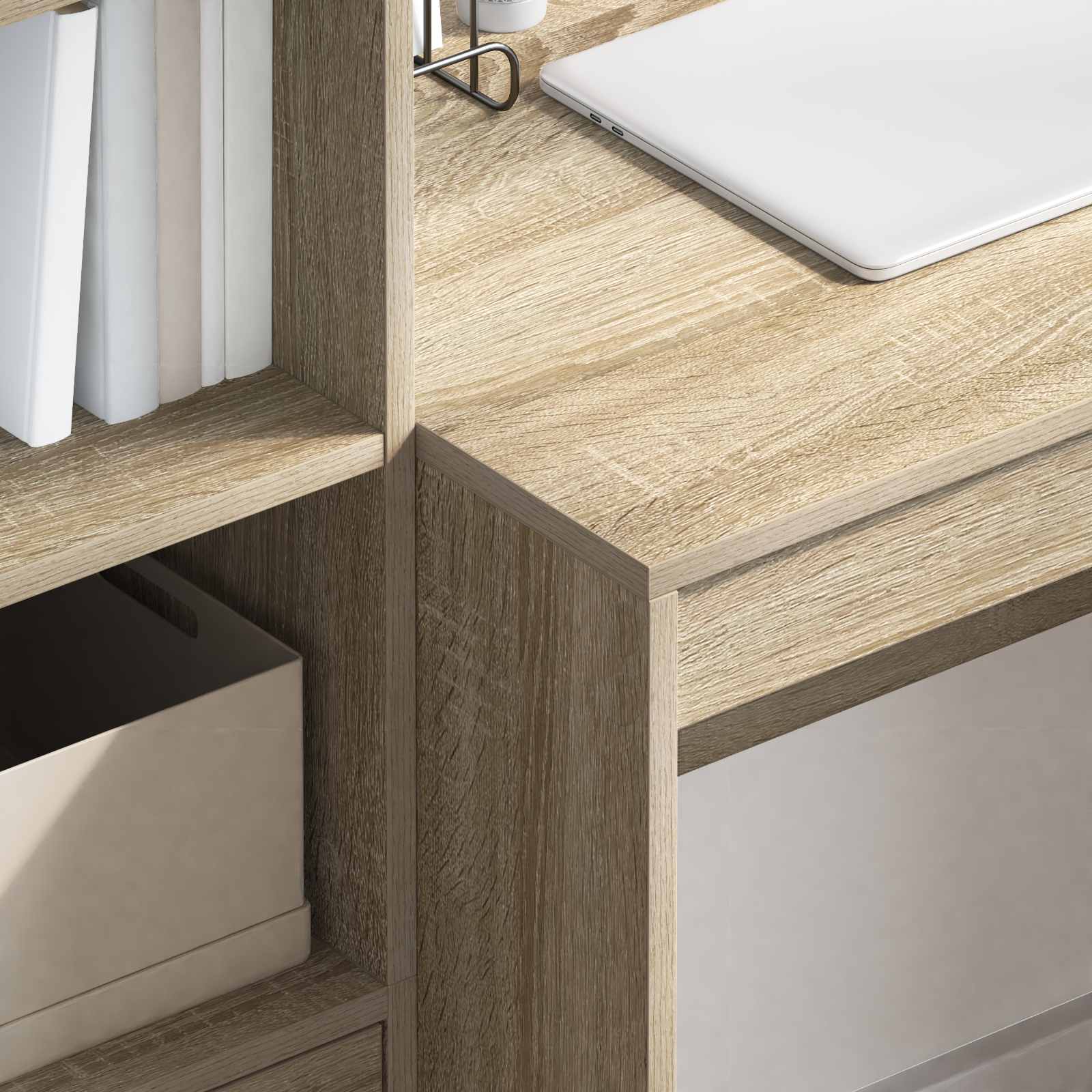 Stol s ladicama 2 pcs Sonoma hrast