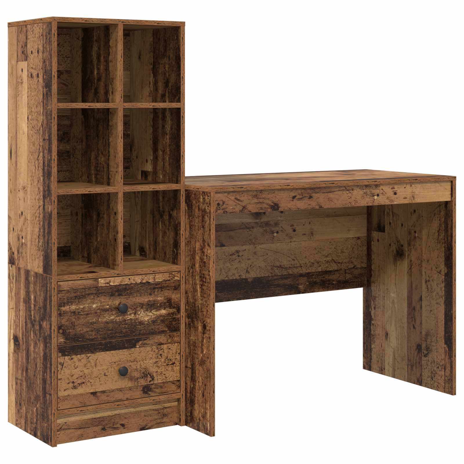 Stol s ladicama 2 pcs Staro drvo