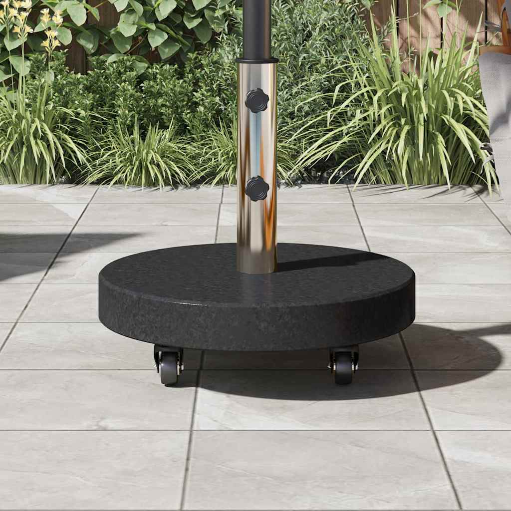 Baza za suncobran 30kg Crna Granite i nerđajući čelik Kružni