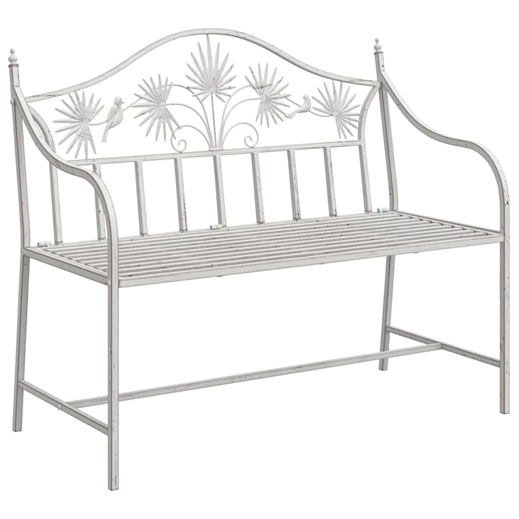 Vrtna klupa Antič White 104 x 52,5 x 89 cm Čelik