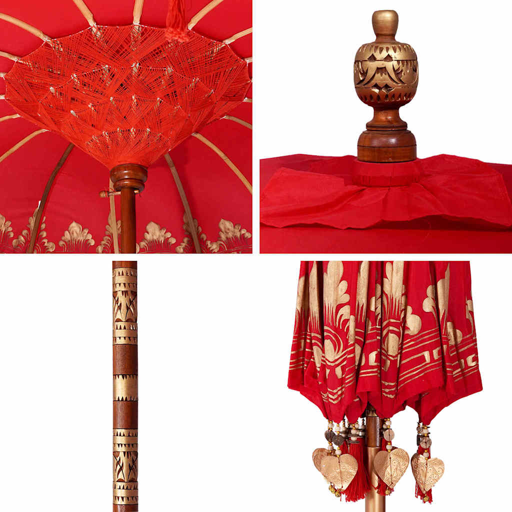 Balineški Parasol Crvena 185 x 185 x 260 cm