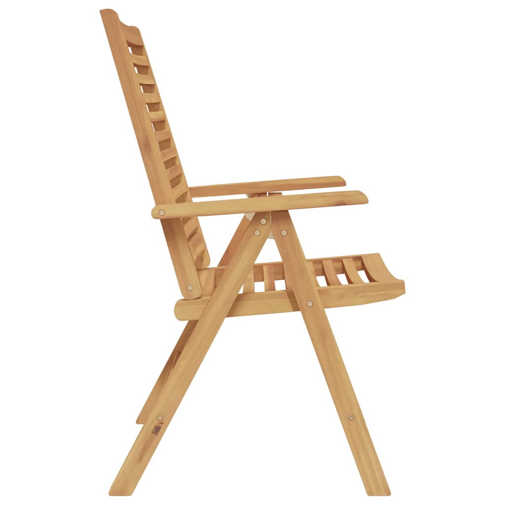 Stolica 2 pcs Smeđa 64.5 x 52 x 108 cm Čvrsto teak drvo
